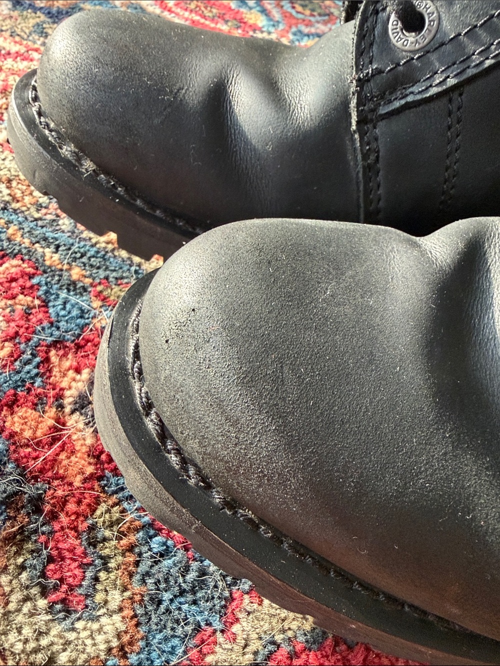 Harley-Davidson Black Lace-Up Combat Boots with Side Zips - Picture 13 of 13